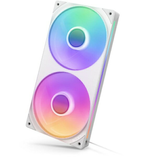 NZXT ケースファンx2 120mm /2400RPM F Series RGB CORE Fans240 2024 ホワイト RF-U24HF-W1