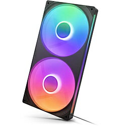 NZXT ケースファンx2 140mm /2000RPM F Series RGB CORE Fans280 2024 ブラック RF-U28HF-B1