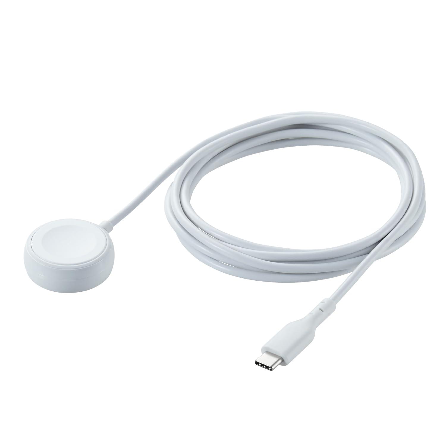 ELECOM エレコム MPA-AWCCQ20WH Apple Watch 充電器 USB－Cケーブル 2m 高速充電 