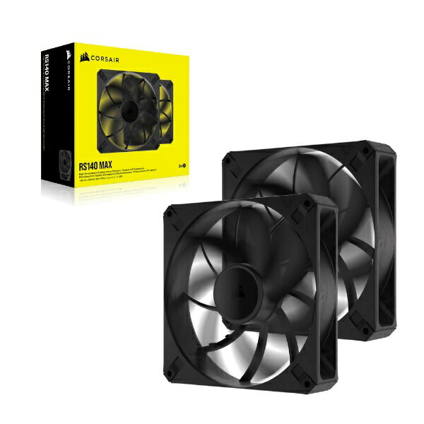 CORSAIR｜コルセア ケースファンx2 140mm /1600RPM RS140 MAX PWM Thick Fan Dual Pack CO-9050175-WW