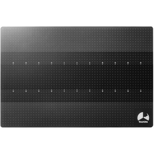バウヒュッテ ゲーミングガラスマウスパッド 60×40cm Bauhutte 薄型3mm スムーズな滑り出しと高いコントロール性 目盛りデザイン 特殊強化ガラス BMP-G600-BK