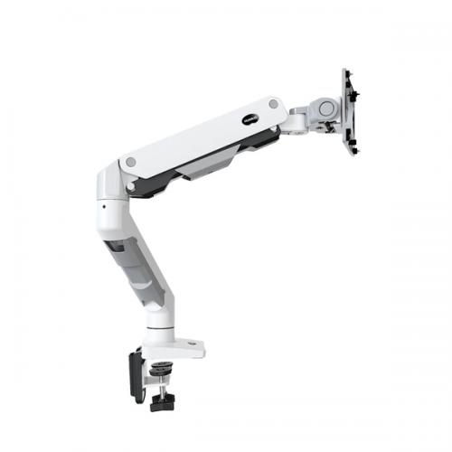 HUANUO ガススプリング式モニターアーム 27-49インチサイズモニター対応 シングル画面 ホワイト HNSS34W