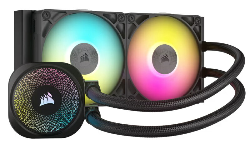 CORSAIR｜コルセア 水冷CPUクーラー 120mmファンx2 LGA1851/1700・AM5/AM4 iCUE LINK TITAN 240 RX RGB ブラック CW-9061016-WW