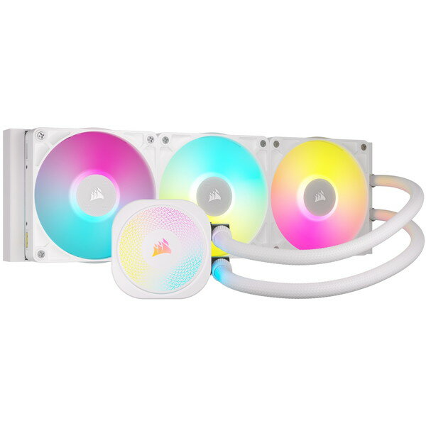 CORSAIR｜コルセア 水冷CPUクーラー 120mmファンx3 LGA1851/1700・AM5/AM4 iCUE LINK TITAN 360 RX RGB White ホワイト CW-9061021-WW
