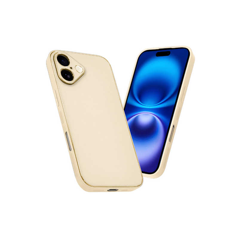 シズカウィル iPhone16 Plus ケース カバー エレガントーン ケース 1個 ベージュ APIP16MFC2BE