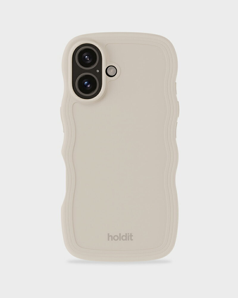 Holdit ホールディット iPhone 16 Plus用 Wavy Case 耐衝撃ケース Light Beige ライトベージュ 16543 HOLDIT