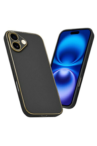 シズカウィル iPhone16 Plus ケース カバー エレガントーン ケース 1個 ブラック APIP16MFC2BK