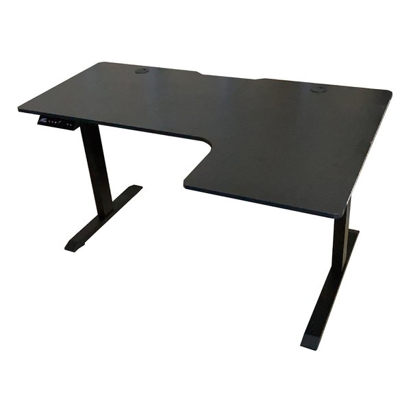 アローン 電動昇降式エレクトリックゲーミングデスクL字 W1400xD600 L字部900 xH720～1200mm USB-C＋USB-Aコンセント付 ALG-GMDELEDL140