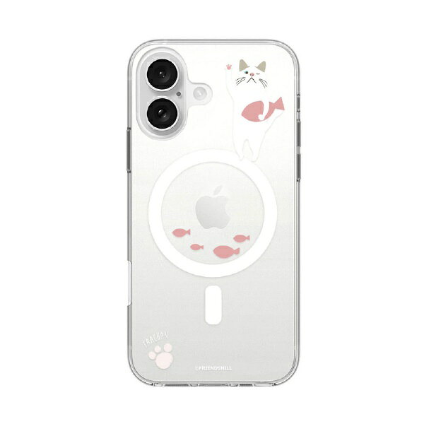 abbi iPhone 16用 ターチャン MagSafe対応クリアケース おさかなピンク ABF27274I16