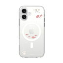 abbi iPhone 16用 ターチャン MagSafe対応クリアケース おさかなピンク ABF27274I16