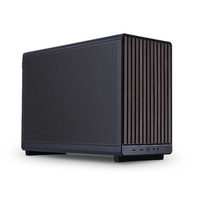 LIANLI PCケース Micro ATX /Mini-ITX 木製フロントパネル A3-mATX-WD ブラック