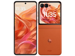 Motorola モトローラ 6.9型SIMフリースマートフォン motorola razr 50 12GB RAM/512GB ROM 防水 PB230002JP スプリッツオレンジ