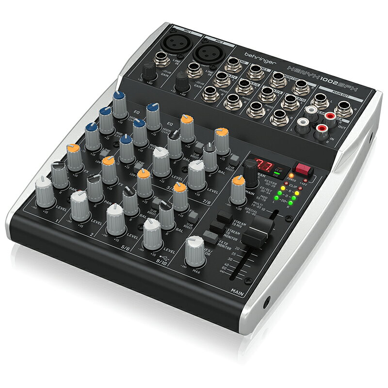 BEHRINGER ベリンガーXENYX 1002SFX USB ストリーミング アナログミキサー | 配信 オーディオ インターフェース 10チャンネル入力 デジタルエフェクター