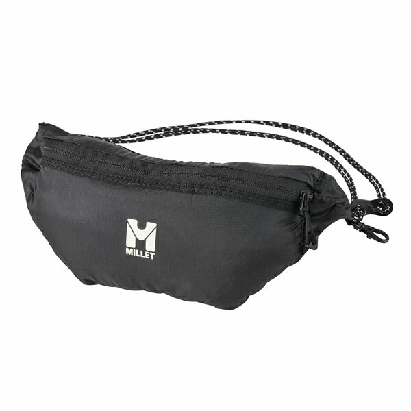 MILLET ミレー MINI PACKABLE WAIST POUCH ミニ パッカブル ウエストポーチ ONE SIZE N0247 BLACK-NOIR MIS0798