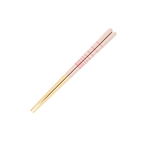 藤栄 ほんとうにすべらないお箸 子供用18cm スモークラインピンク HSS-021