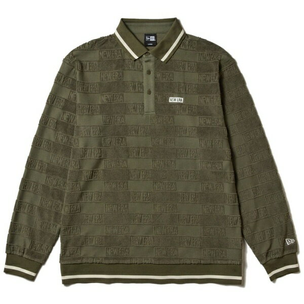 NEW ERA｜ニューエラ 男女兼用 長袖 ポロシャツ パイル オリーブ 14326406 ユニセックス /Mサイズ