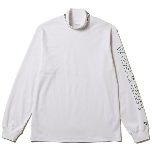 NEW ERA｜ニューエラ 男女兼用 長袖 ハイカラー ウォーム Tシャツ Sleeve Logo オフホワイト 14326414 ユニセックス /Lサイズ