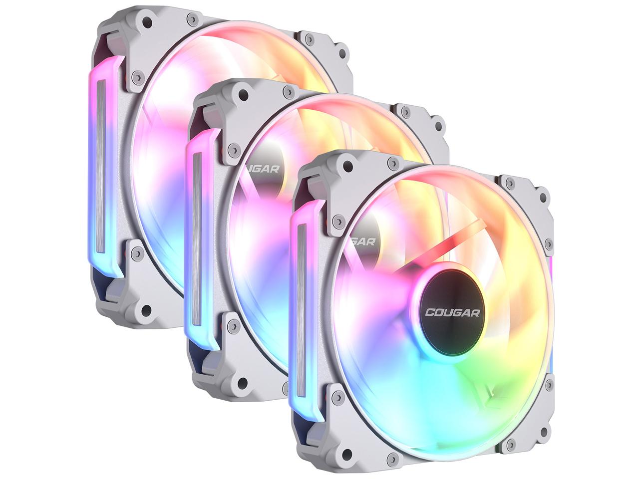 COUGAR ケースファンx3 120mm /2000RPM APOLAR 120 ARGB White ホワイト CF-APR12HW3-RGB