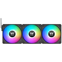 Thermaltake ケースファンx3 140mm /1800RPM リバースブレード CT140 EX Reverse ARGB Sync PC Cooling Fan 3 Pack Black CL-F193-PL14SW-A