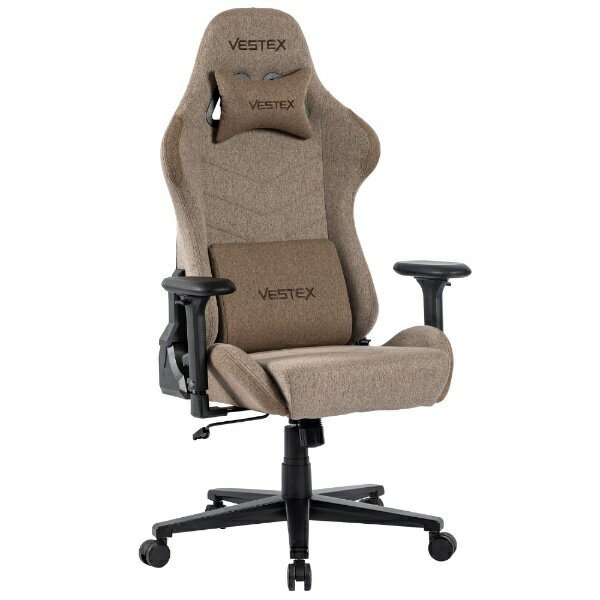 ルームワークス VES-S1BR ゲーミングチェア W720xD720xH1205～1275mm VESTEX S1シリーズ フットレストなし ブラウン