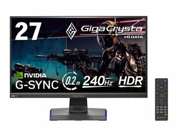 IODATA EX-GCQ271UD ゲーミング液晶ディスプレイ 27型/ 2560×1440/ HDMI、DisplayPort、USB Type-C/ ブラック/ スピーカー：あり/ WQHD最大240Hz/ Focus Mode搭載！/ GigaCrysta