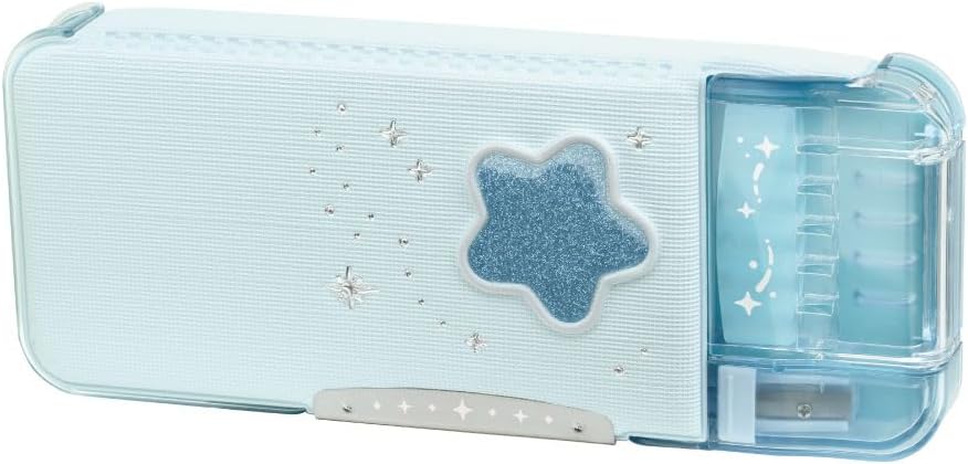 えんぴつチェック両面筆入ラメプリケFD1046LB