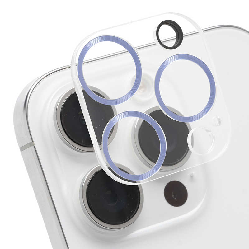 HAMEE iPhone 16 Pro/16 Pro Max専用 iFace 強化ガラス カメラレンズプロテクター メタルペールブルー 41-982952 IP16PIFACELENSBL