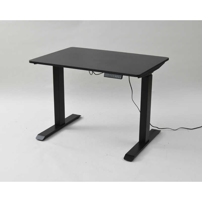 ヤマゼン 電動昇降デスク W1000xD700xH710～1170mm スタンダード マットブラックx天板：ブラック ELD-FS MBK /T1000 BK ELD-FS/T1000