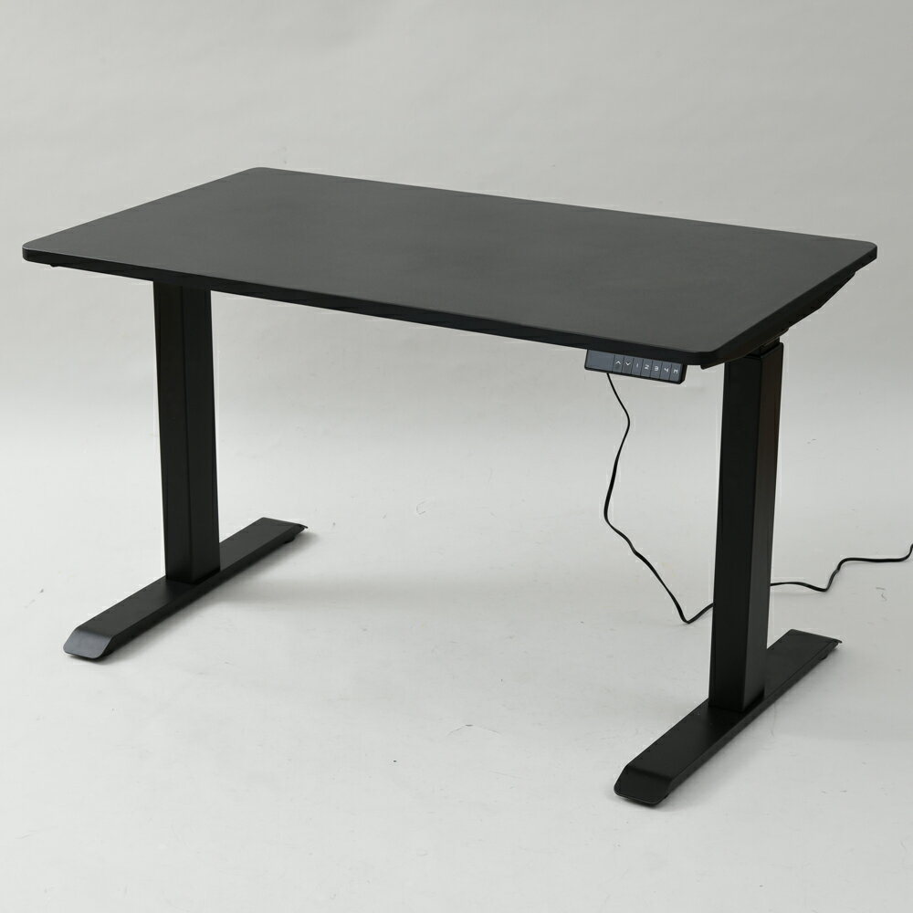 ヤマゼン 電動昇降デスク W1200xD700xH710～1170mm スタンダード マットブラックx天板：ブラック ELD-FS MBK /T1200 BK ELD-FS/T1200