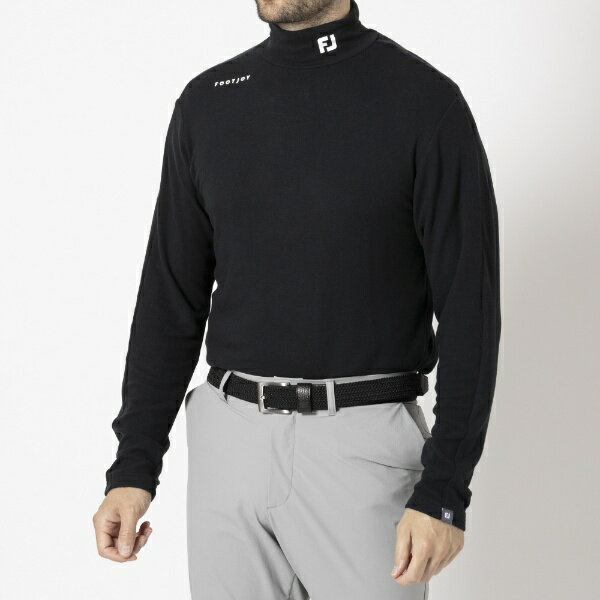 フットジョイ｜FootJoy メンズ FJ-F24-S08 起毛ストレッチ 長袖モックネックシャツ ブラック 32197 /Mサイズ