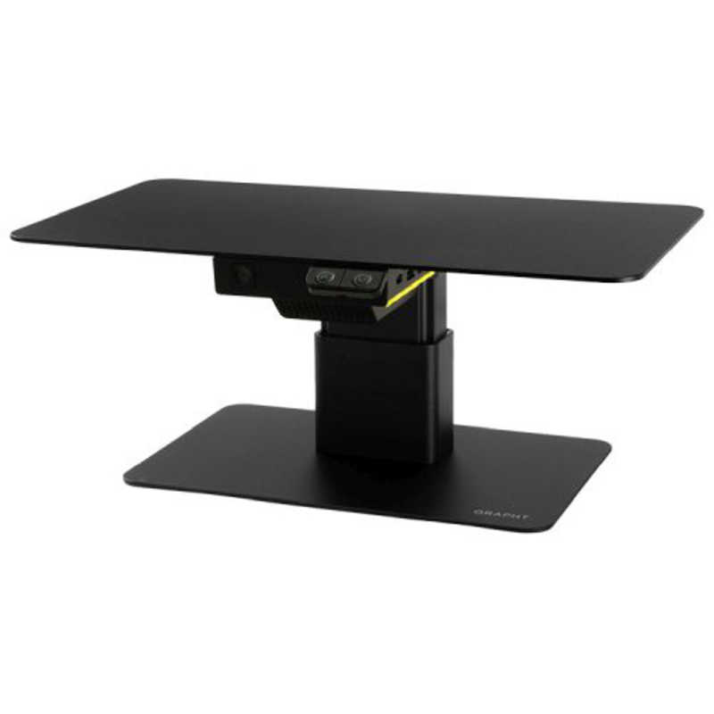 GRAPHT｜グラフト モニタースタンド W405xD238xH125～170mm USB-Ax4 / USB-C / DCポート付 昇降スタンド GRAPHT Device Centric ブラック GRT047-DC-BK
