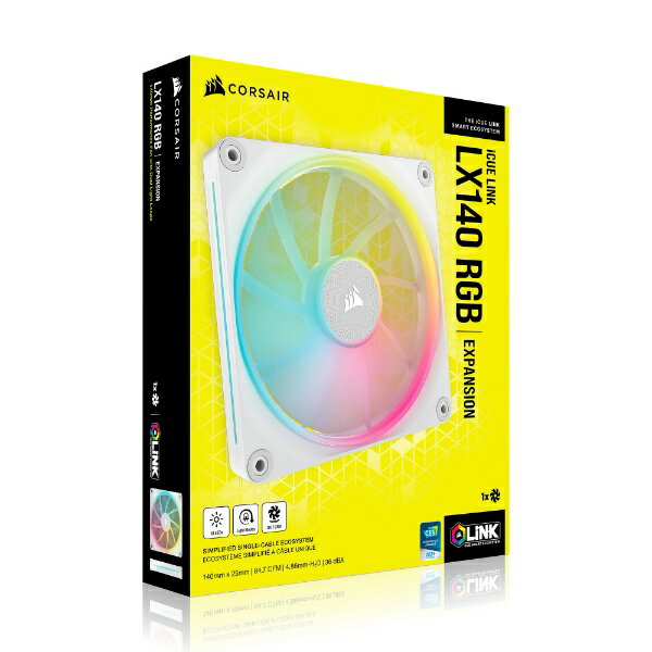 コルセア PCケースファン iCUE LINK LX140 RGB WHITE Single Fan Expansion