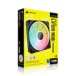 CORSAIR コルセア ケースファン 120mm /2400RPM iCUE LINK LX120 RGB Single Fan Expansion ブラック CO-9051025-WW