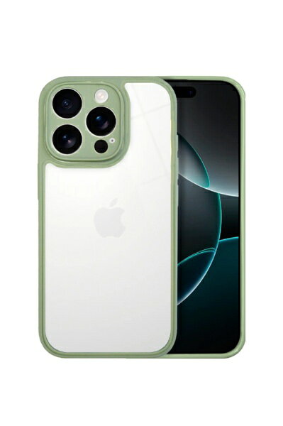 シズカウィル iPhone16 Pro ケース カバー パステルライン クリアケース 1個 グリーン APIP16PHI3GN