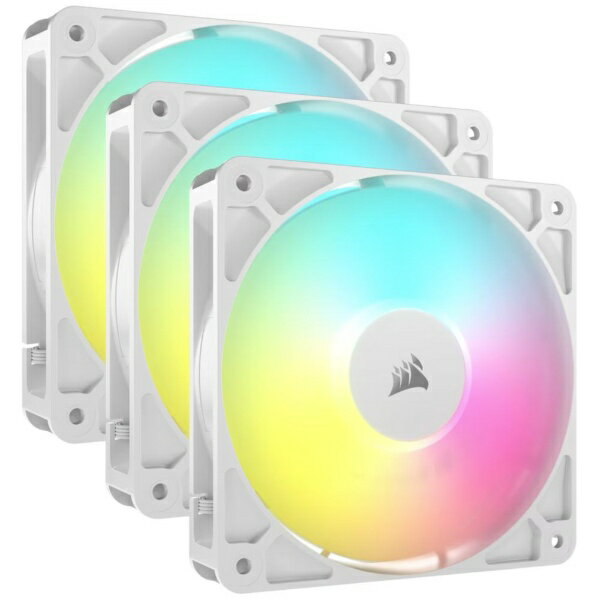 CORSAIR｜コルセア ケースファンx3 120mm /2100RPM RS120 ARGB WHITE Triple Fans ホワイト CO-9050185-WW
