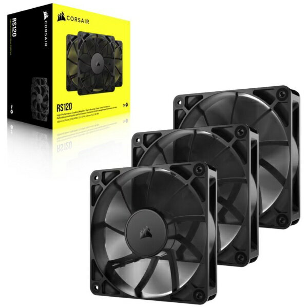 CORSAIR｜コルセア ケースファンx3 120mm /2100RPM RS120 Triple Fans ブラック CO-9050189-WW