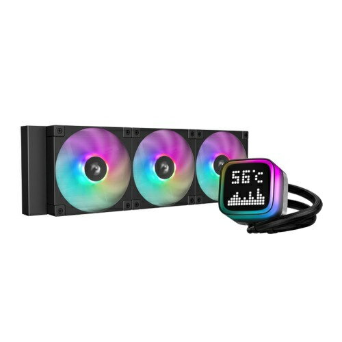 Deepcool R-LP360-BKMSNC-G-1 LP360/ 360mm水冷CPUクーラー/ カスタムピクセルディスプレイ搭載/ 第5世代ポンプ/ FD12 ARGBファン/ Intel LGA1851/ 1700/ 1200/ 1151/ 1150/ 1155/ AMD AM5/ AM4