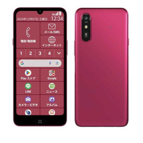 SHARP - 【美品】SHARP シンプルスマホ5 A001SH　ワインレッド 中古】シンプルスマホ5 32GB ワインレッド A001SH SoftBank