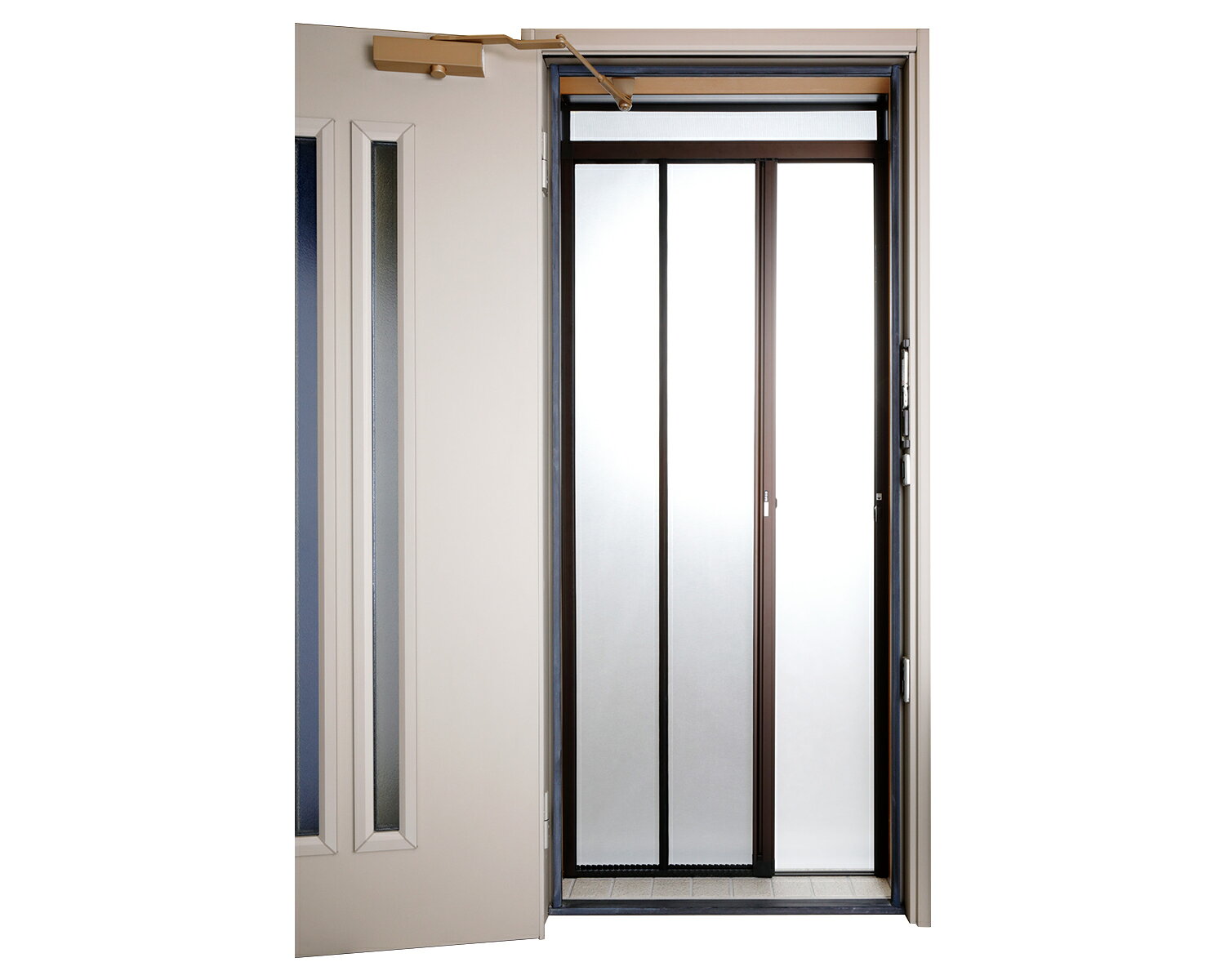 ADY2-219 セイキ販売 網戸屋一番 幅:55〜94cm 高さ:224〜240cm 玄関ドア用横引きロール網戸 SEIKI