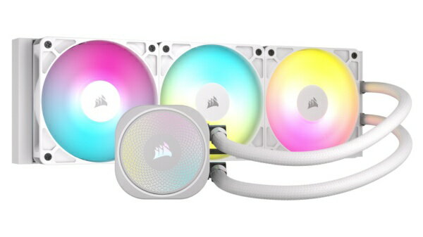 CORSAIR｜コルセア 水冷CPUクーラー 120mmファンx3 LGA1851/1700・AM5/AM4 NAUTILUS 360 RS ARGB ホワイト CW-9060095-WW