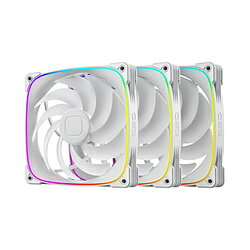 GEOMETRICFUTURE ケースファンx3 140mm /2400RPM Squama 2503W-14 トリプルパック ホワイト GF-SQ-2503W-14-3P