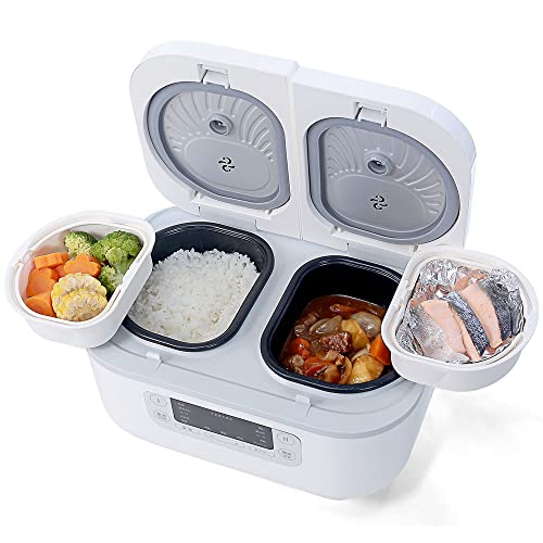 life_mart 炊飯器 3.5合 × 2口 【 料理も出来る 同時 別々 調理 可能 一人暮ら