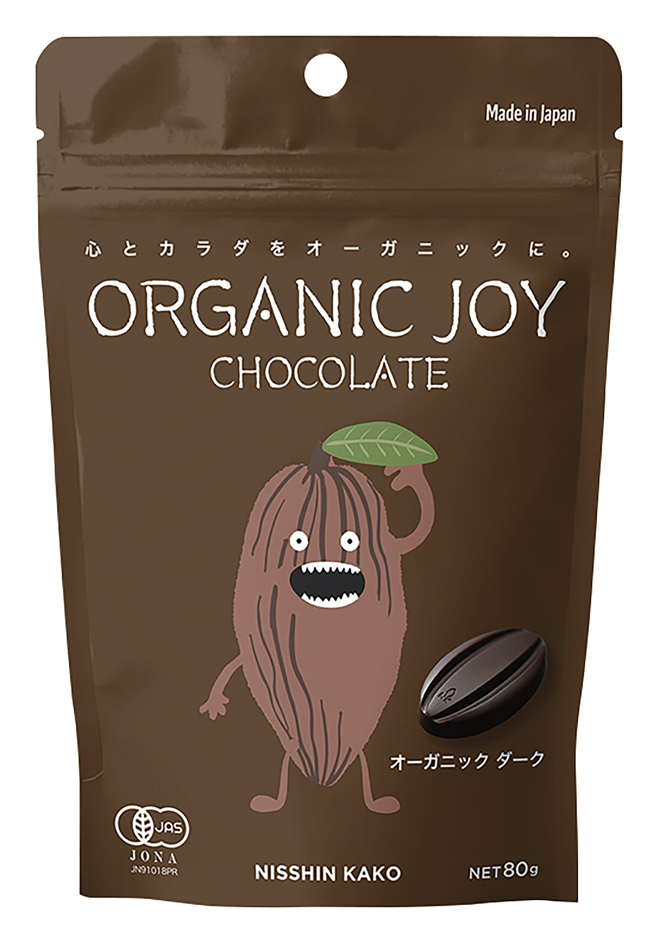 日新化工 ORGANIC JOY CHOCOLATE ダーク 80g