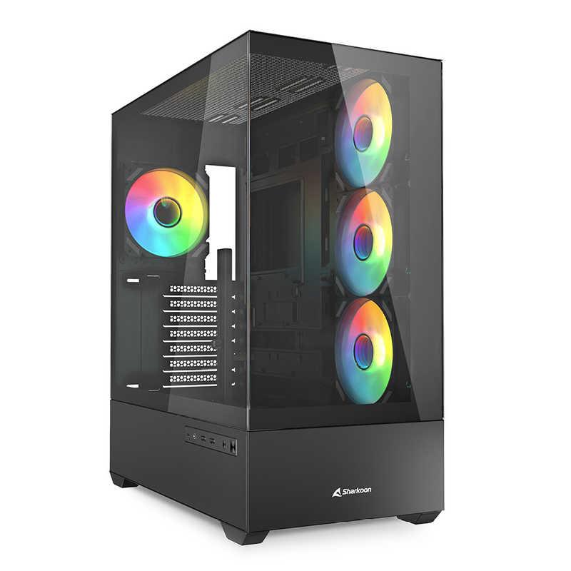 SHARKOON｜シャークーン PCケース ATX /Micro /Mini-ITX AK6 ブラック SHA-AK6-RGB-BK