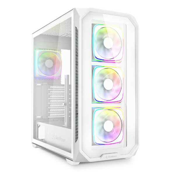 SHARKOON｜シャークーン PCケース ATX /Micro /Mini-ITX AK5G RGB 強化ガラス ホワイト SHA-AK5G-RGB-WT