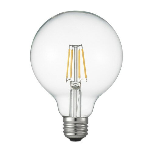 ［※4個セット※］LED電球 照明 ヤザワ YAZAWA E26口金 40形相当 電球色相当 ノスタルジックな雰囲気 LDG5LG95C フィラメントLED 40W G95 ボール形 E26 CL