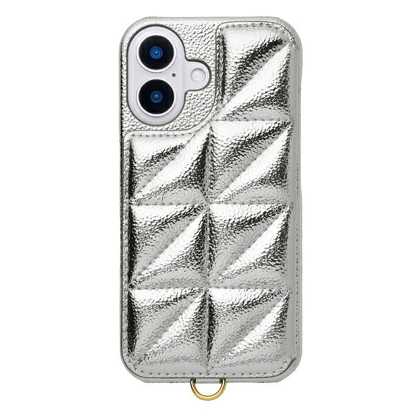 ユニケース｜UNICASE Triangle Puffy Case for iPhone 16 silver UNI-CSIP24M-2TPSV