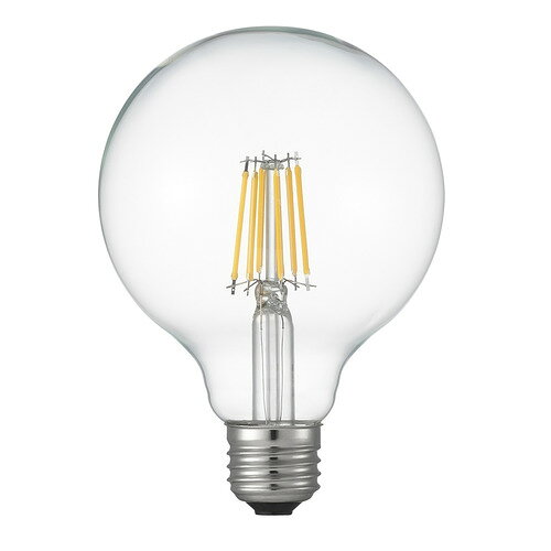ヤザワ　フィラメントLED G95 [E26 /ボール電球形 /60W相当 /電球色 /1個 /全方向タイプ] クリア　LDG6LG95C