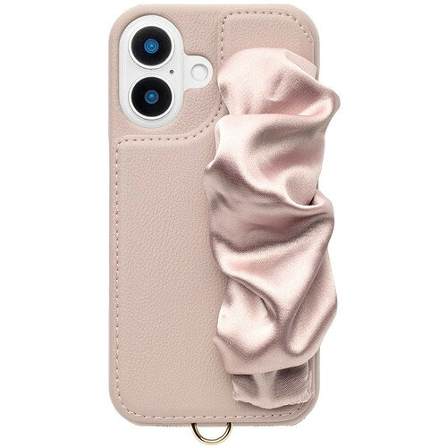 ユニケース iPhone 16用Classy Scrunchie Case ピンク UNI-CSIP24M-2CSPK