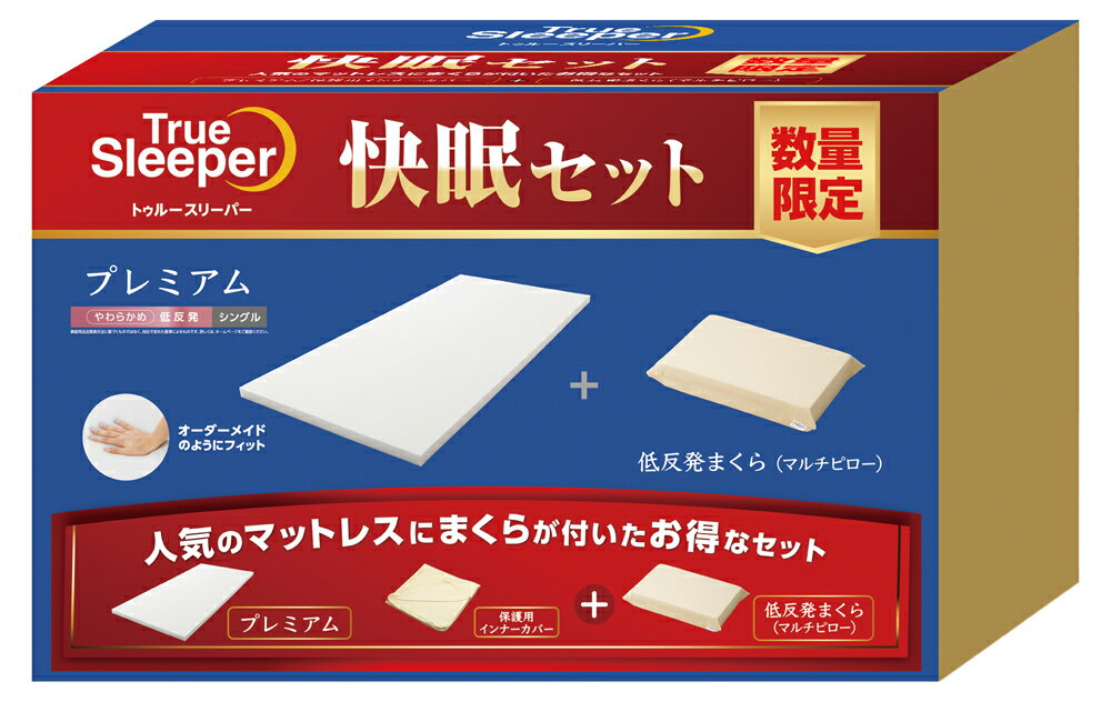 FKB-WS46 ショップジャパン トゥルースリーパー 快眠セット 低反発マットレス と 低反発枕 のセット Shop Japan